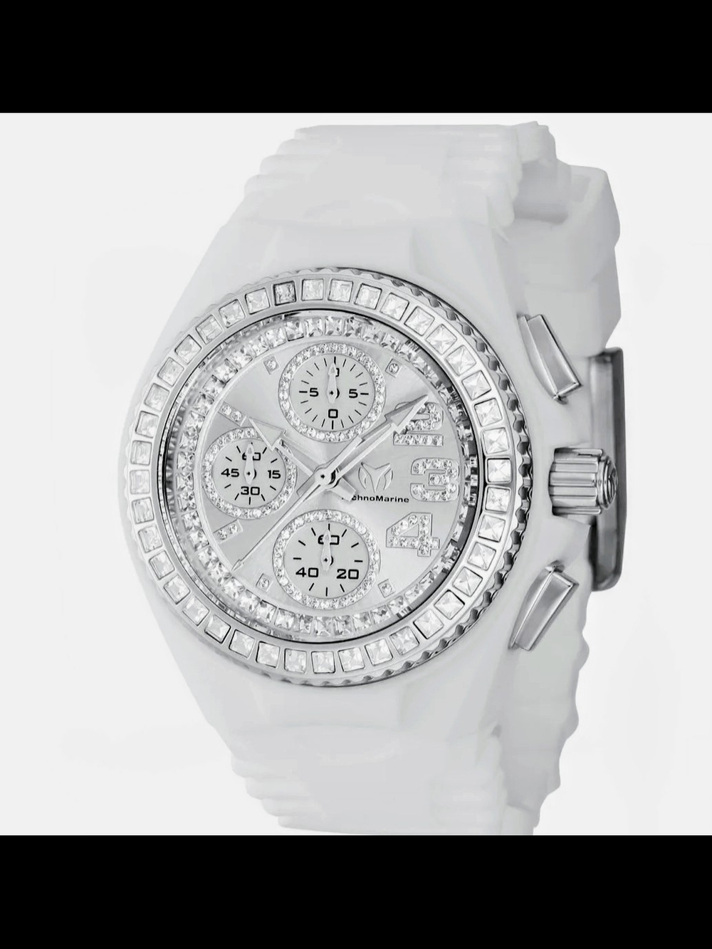 TechnoMarine Cruise Jelly Fish Crystal Accent Women's Watch 40mm, White